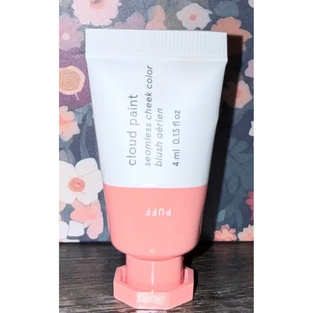 Glossier Cloud Paint Blush Duo Puff & Powder Pink Mini Travel Size Set